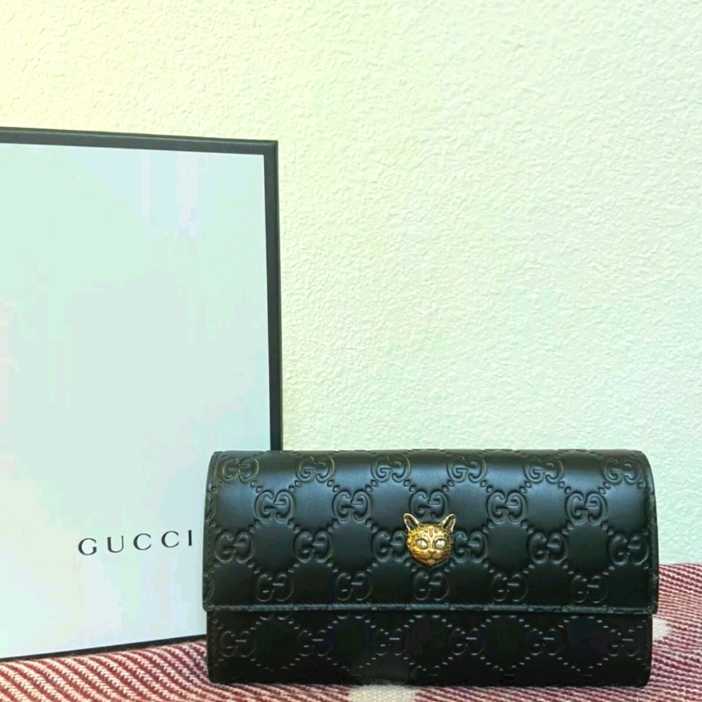 Gucci Guccissima Cat Wallet